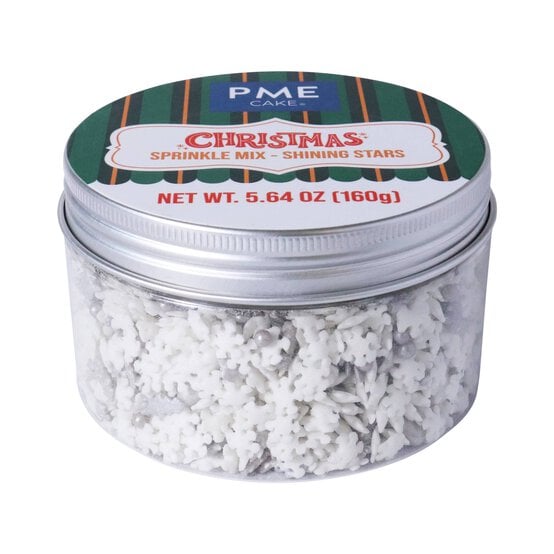 PME Silver Shining Star Sprinkles 160g image number 1
