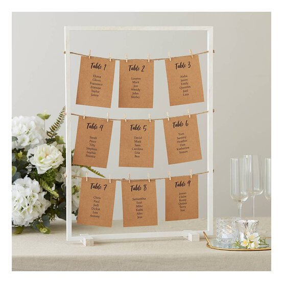 White Table Plan Frame 42cm x 60.5cm image number 2