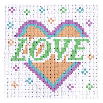 Mini Love Heart Cross Stitch Kit