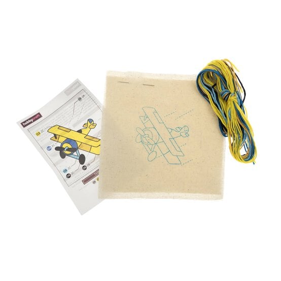 Mini Biplane Embroidery Kit image number 3