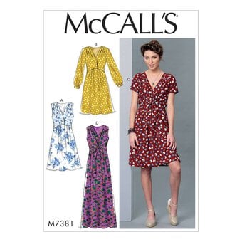 McCall’s Women’s Dress Sewing Pattern M7381 (XS-M)