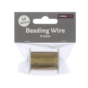 Gold Beading Wire 15m