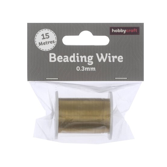 Gold Beading Wire 15m image number 1