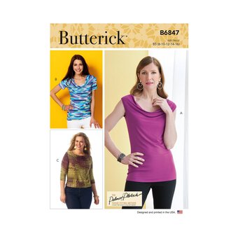 Butterick Women's Tops Sewing Pattern B6847 (F5 16-24)