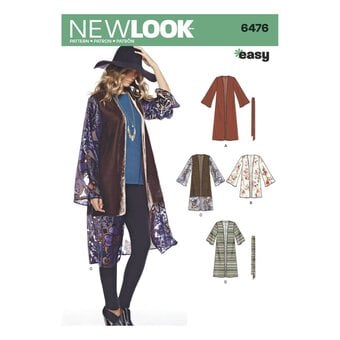 New Look Women's Kimono Sewing Pattern 6476