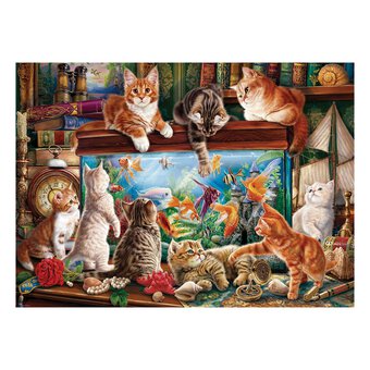 Eurographics Cats by the Aquarium Jigsaw Puzzle 1000 Pieces