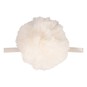 Cream Faux Fur Pom Pom 11cm image number 2