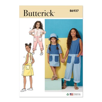 Butterick Children's Dress and Accessories  Sewing Pattern B6937 (CCE 3-6)