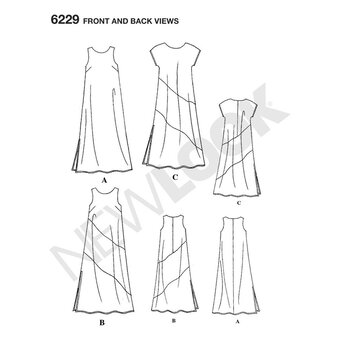 New Look Women's Dress Sewing Pattern 6229