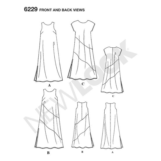 New Look Women's Dress Sewing Pattern 6229 image number 2