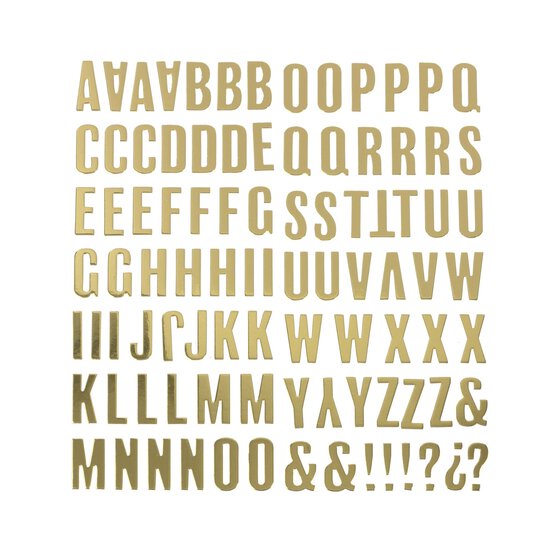 Gold Chipboard Alphabet Stickers image number 1