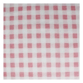 Baby Pink Check Winceyette Polycotton Fabric by the Metre