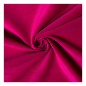 Cerise Cotton Velvet Fabric by the Metre