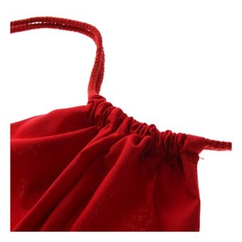 Red Cotton Drawstring Bag