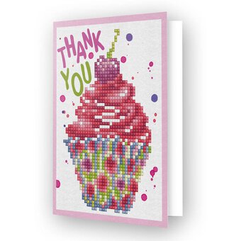 Diamond Dotz Thank You Cupcake Card Kit 12.5cm x 17.6cm image number 4