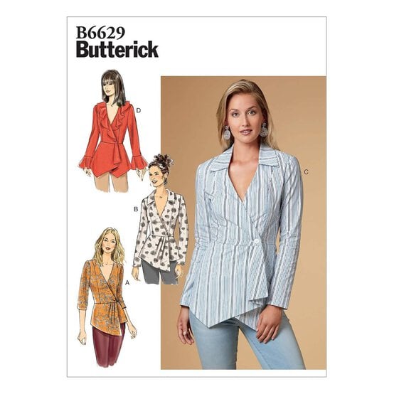 Butterick Women's Top  Sewing Pattern B6629 (E5 14-22) image number 1