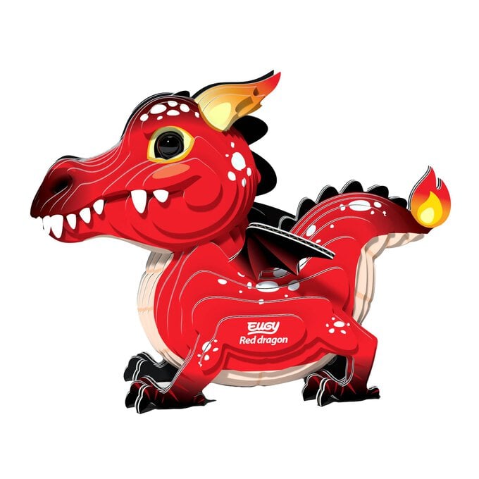 Eugy 3D Red Dragon Model image number 1
