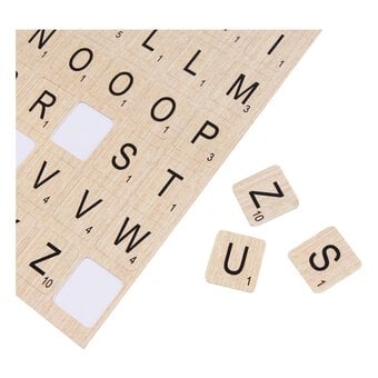 Wood Effect Alphabet Stickers 112 Pack