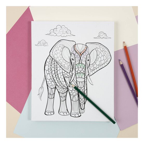 Elephant Colour-in Canvas image number 2