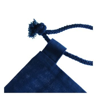 Blue Cotton Drawstring Bag image number 4