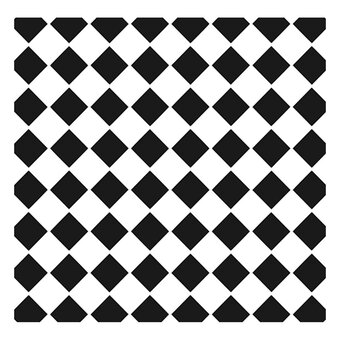 Cadence Checkerboard Home D&eacute;cor Stencil 25cm x 25cm 