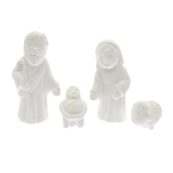 Ceramic Nativity Set 14cm