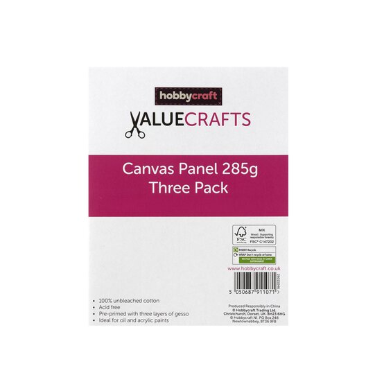 Valuecrafts Canvas Panel 30.5cm x 23cm 3 Pack  image number 6