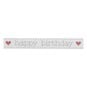 Red and Grey Happy Birthday Satin Ribbon 16mm x 4m image number 2