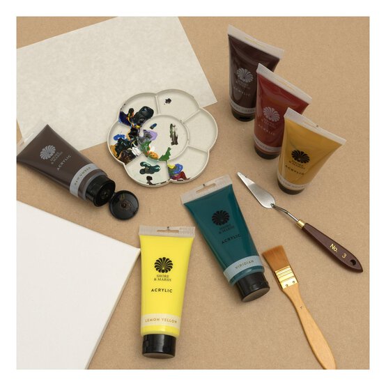 Shore & Marsh Lemon Yellow Acrylic Paint 200ml image number 4
