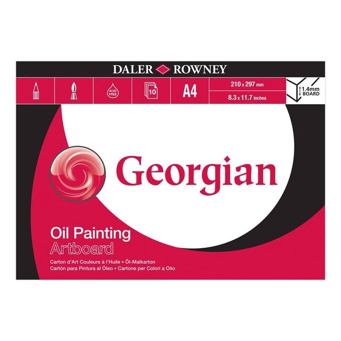 Daler-Rowney Georgian Oil Artboard Pad A4 10 Sheets image number 1