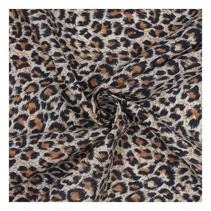 Leopard Print Polycotton Fabric by the Metre image number 1
