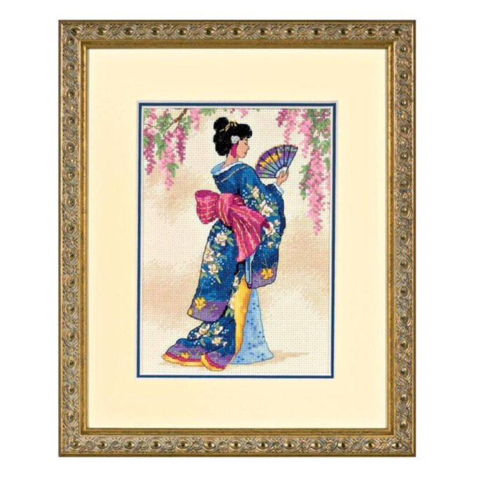 Dimensions Elegant Geisha Counted Cross Stitch Kit 13cm x 18cm image number 1