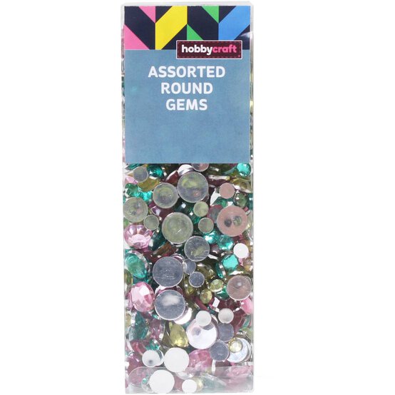 Green and Pink Assorted Round Gems 90g image number 2