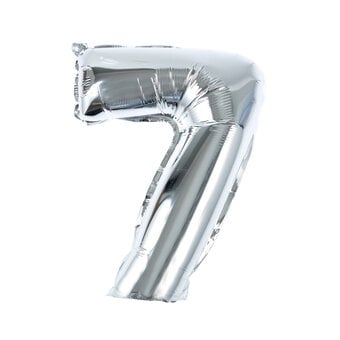 Silver Foil Number 7 Balloon