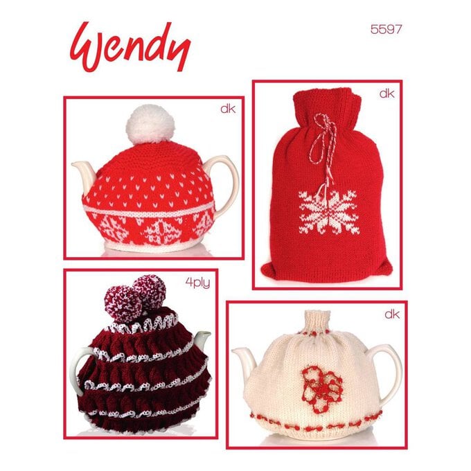 Wendy Merino DK Tea Cosy and Hot Water Bottle Cover Digital Pattern 5597 image number 1