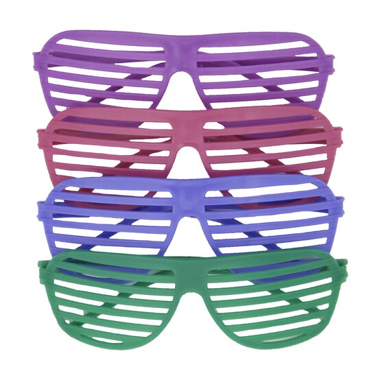 Neon Shutter Glasses 4 Pack image number 2