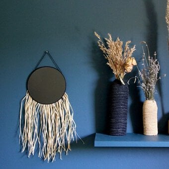 How to Make a Bohemian Raffia Mirror