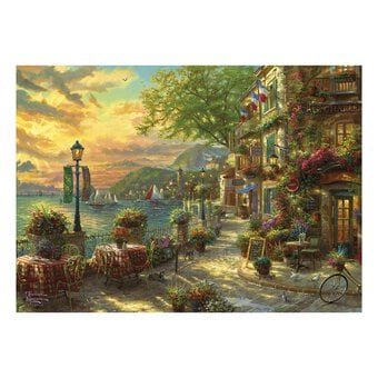 Thomas Kinkade French Riviera Cafe Jigsaw Puzzle 1000 Pieces image number 2
