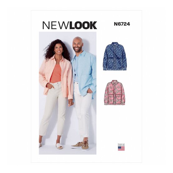 New Look Unisex Shirt Sewing Pattern 6724 (XS-XL) image number 1