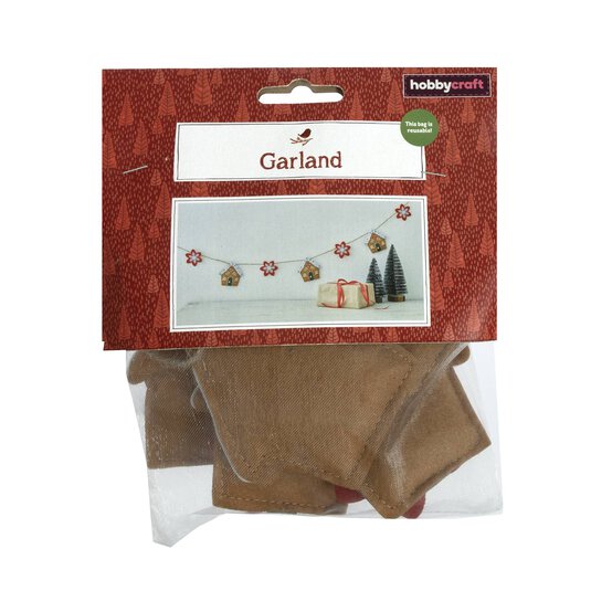 Felt Gingerbread House Garland 1.2m image number 3