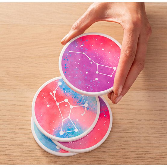 Cricut Blank Round Ceramic Coasters 4 Pack image number 4