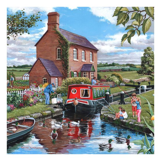House of Puzzles Keepers Cottage Jigsaw Puzzle Tube 150 Pieces image number 3