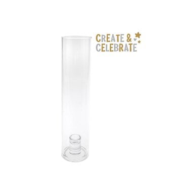 Create & Celebrate Glass Candle Holder 34cm