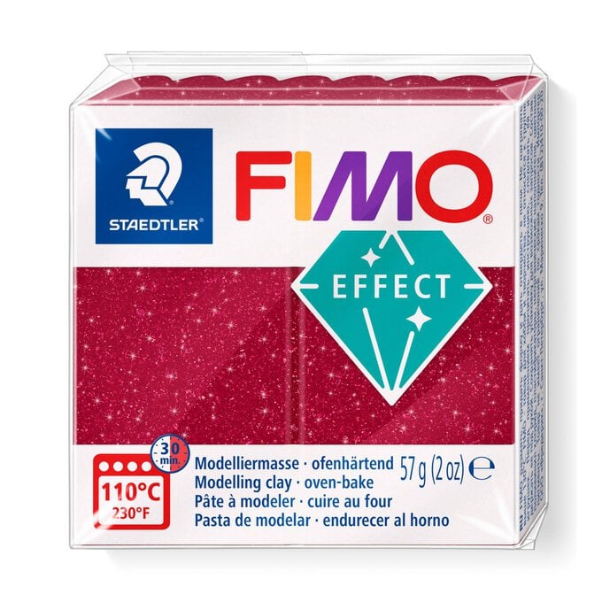 Fimo Effect Galaxy Red Modelling Clay 57g image number 1