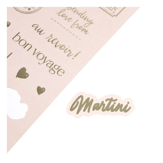 Pink and Gold Travel Sentiment Foiled Stickers 2 Sheets image number 3