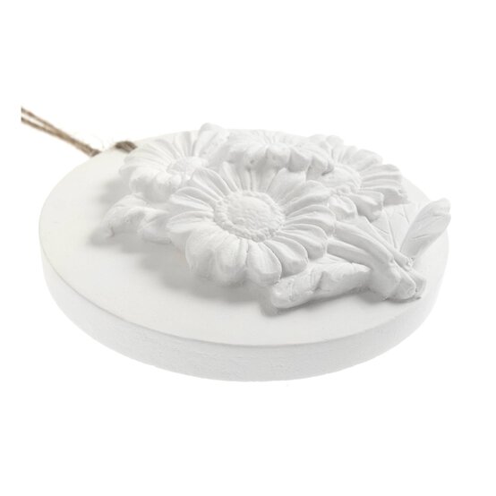 Hanging Plaster Floral Tile Decoration 7cm image number 3