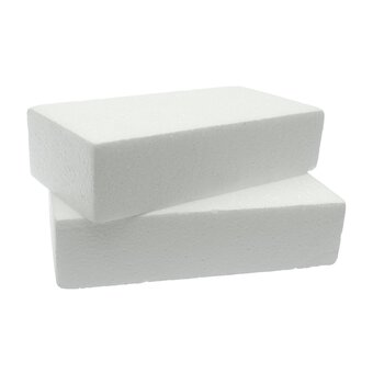Polystyrene Bricks 20cm x 10cm x 5cm 2 Pack