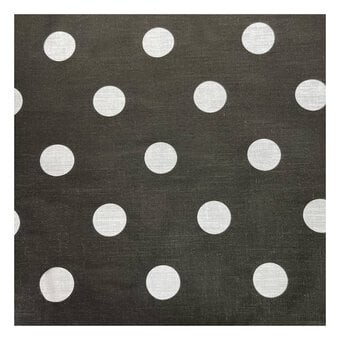White and Black Spotty Polycotton Fabric by the Metre