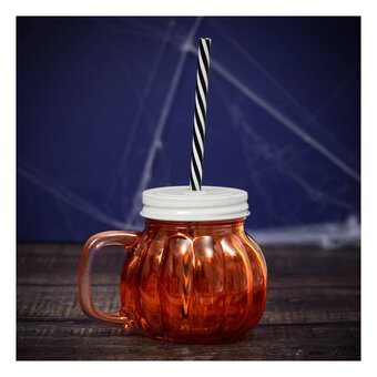 Orange Glass Drinking Bottle