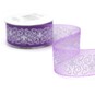 Purple Butterfly Organdie Ribbon 25mm x 3m image number 3